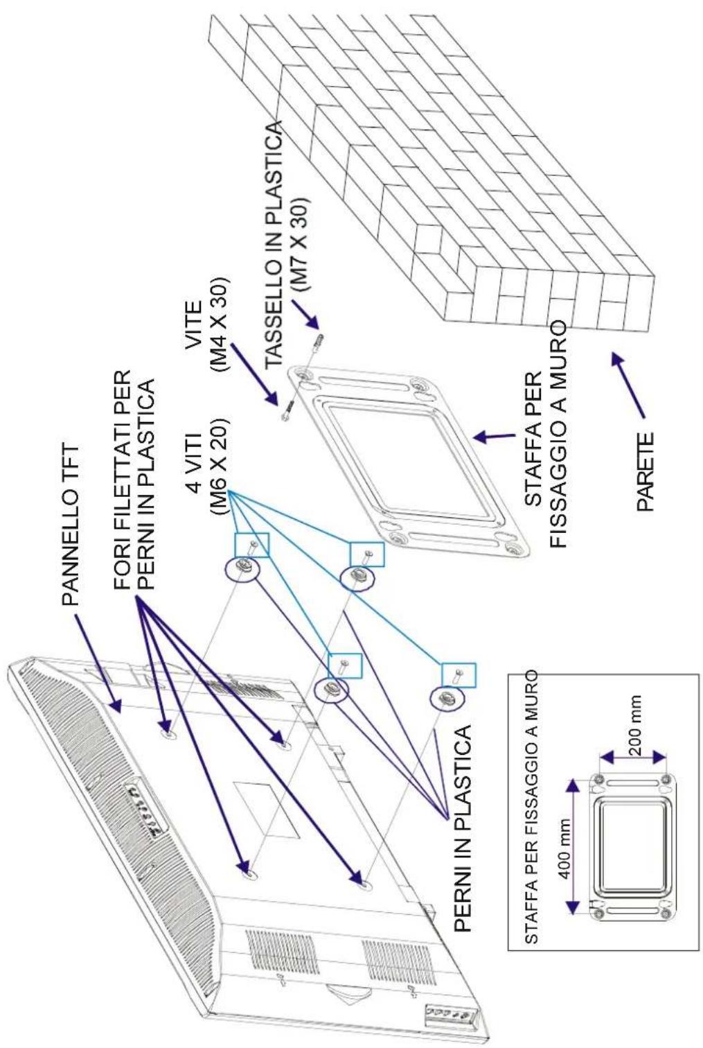 DUAL DTFT 301 - Installazione a parete del teileisore TFT - 2