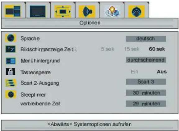 DUAL DTFT 301 - Optionsmenu - 1