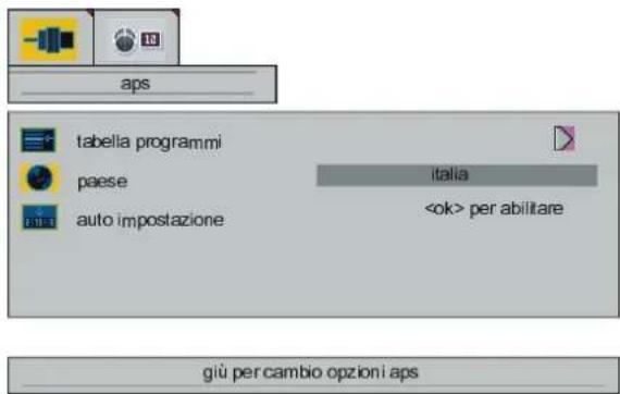 DUAL DTFT 301 - Menu aps (menu sistema di programmazione automatica) - 1
