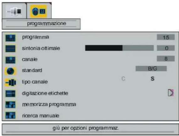 DUAL DTFT 301 - Menu programmazione - 1