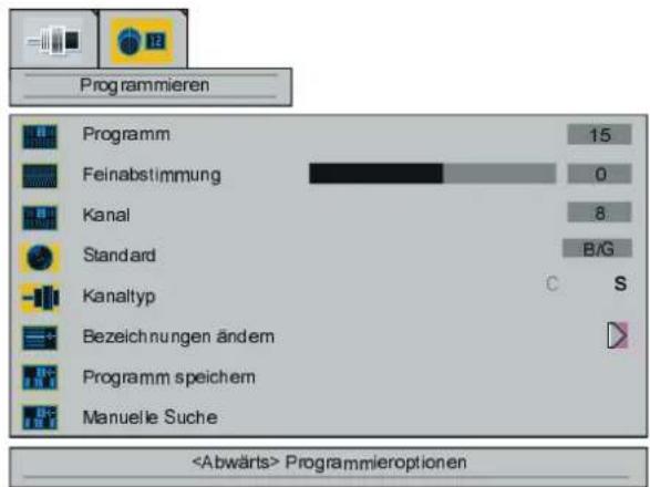 DUAL DTFT 301 - Programmmenu - 1