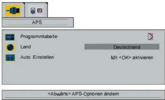 DUAL DTFT 301 - APS-Untermenü - 1