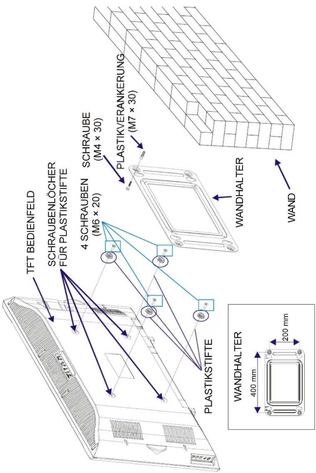 DUAL DTFT 301 - Wandmontage des TFT-Fernsehgeräts - 2