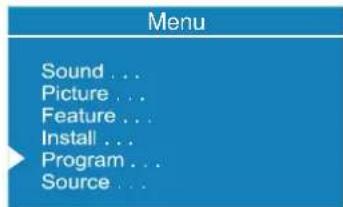 DUAL DTFT 272 - Programme Menu - 1