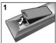 DUAL DTFT 272 - Inserting batteries in the remote control handset - 1