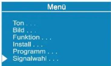 DUAL DTFT 272 - Das Menu „Signalausb Wahl“ - 1