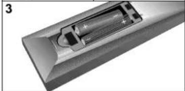 DUAL DTFT 272 - Inserting batteries in the remote control handset - 3