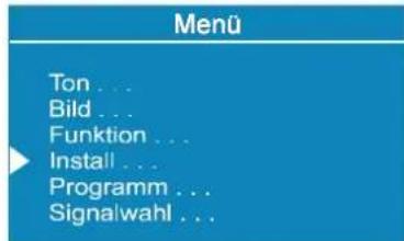 DUAL DTFT 272 - Das Menu „Install“ - 1