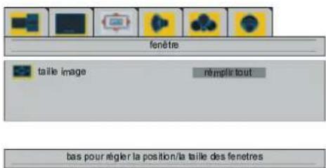 fenêtre taile image rémpir tout bas pour régler la position/la taille des fenêtres