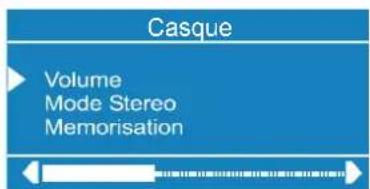 Casque Volume Mode Stereo Memorisation