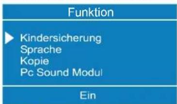 Funktion Kindersicherung Sprache Kopie Pc Sound Modul Ein