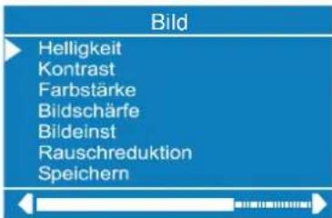 Bild Helligkeit Kontrast Farbstärke Bildschärfe Bildeinst Rauschreduktion Speichern