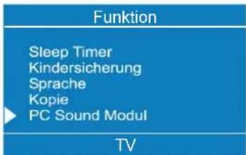 Funktion Sleep Timer Kindersicherung Sprache Kopie PC Sound Modul TV