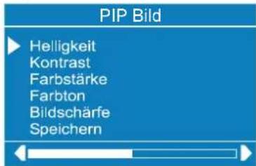 PIP Bild Helligkeit Kontrast Farbstärke Farbton Bildschärfe Speichern