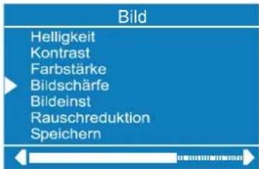Bild Helligkeit Kontrast Farbstärke Bildschärfe Bildeinst Rauschreduktion Speichern
