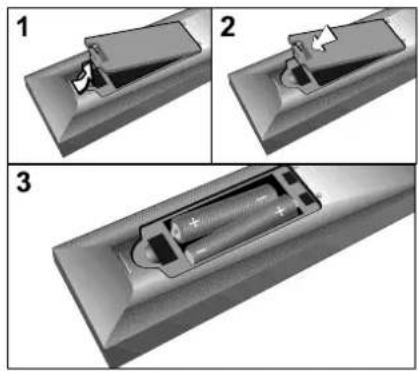 DUAL DTFT 261 - Come inserire le batterie nel telecomando - 1