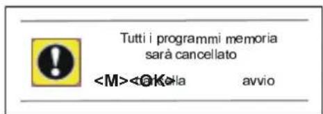 Tutti i programmi memoria sarà cancellato <@K>la avvio