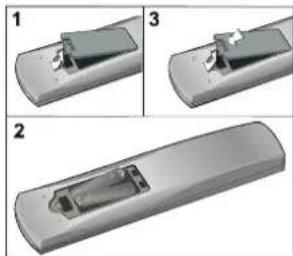 DUAL DTFT 203 - Inserting The Battery In The Remote Control Handset - 1