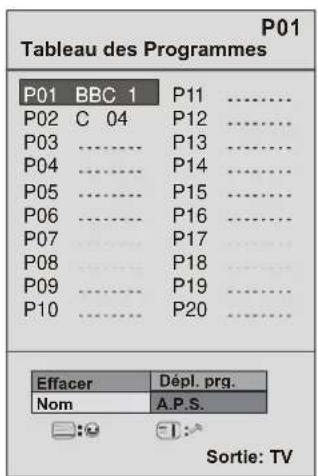 DUAL DTFT 203 - Tableau des Programmes - 1