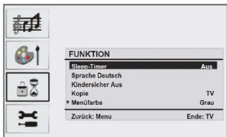 DUAL DTFT 203 - Menu Funktion - 1