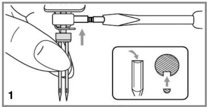 BERNINA Bernette Palermo 5 - UTILISATION DE LA DOUBLE-AIGUILLE (OPTIONNEL) - 4