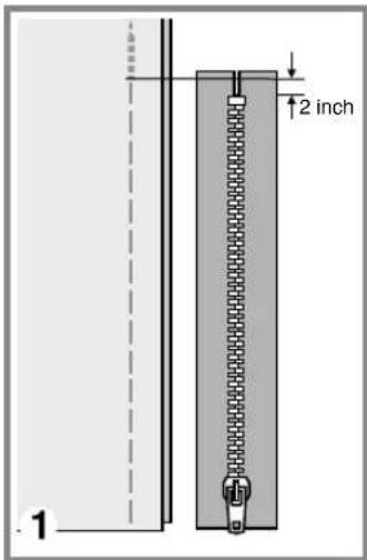 BERNINA Bernette Palermo 5 - Insertion d'une fermeture-éclair latérale - 1
