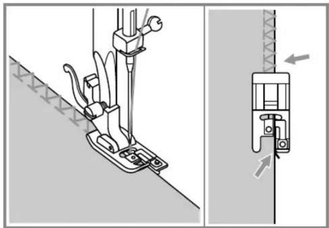 BERNINA Bernette Palermo 5 - Utilisation du pied de surfil - 3
