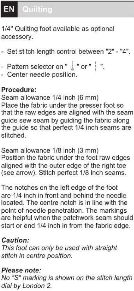 BERNINA Bernette London 3 - Quilt stitch - 3