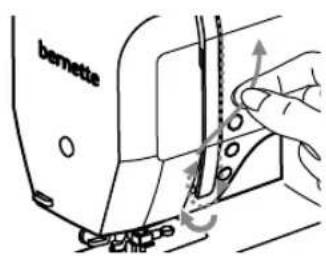 BERNINA Bernette London8 - Avant de réduire la tension du fil, relever l'aiguille et le pied. - 3