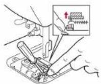 BABY LOCK Jane BL510A - Changing the Feed Pin - 4