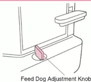 BABY LOCK Jane BL510A - Feed Dog Adjustment Knob - 1