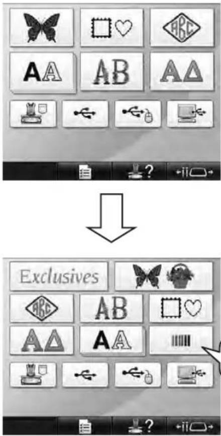 BABY LOCK Endurance 2 BND92 - Pantalla de selección del tipo de Diseño - 1