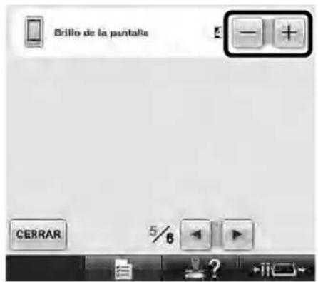 BABY LOCK Endurance 2 BND92 - Ajuste del brillo de la pantalla - 5