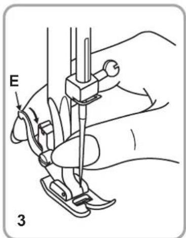 SILVERCREST SNM 33 B1 - Levier du pied presseur à deux positions - 4