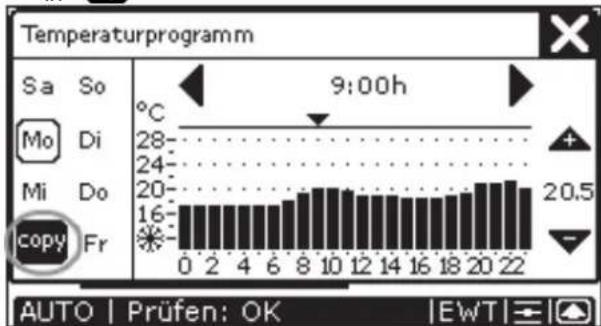 ZEHNDER ComfoControl Luxe - Temperaturprogramm einstellen - 8