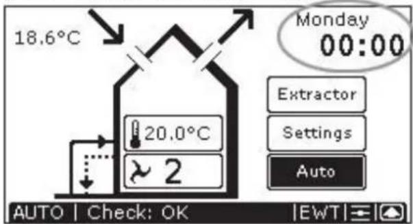 ZEHNDER ComfoControl Luxe - Time and date settings - 1