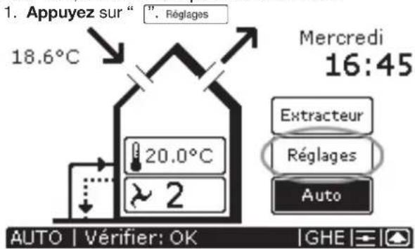 ZEHNDER ComfoControl Luxe - Réglage de correction de température - 1