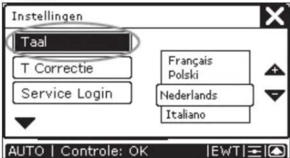 ZEHNDER ComfoControl Luxe - Taal instellen - 3