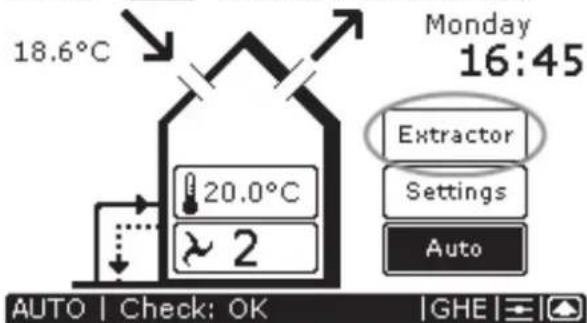 ZEHNDER ComfoControl Luxe - Switching extractor hood on/off - 1