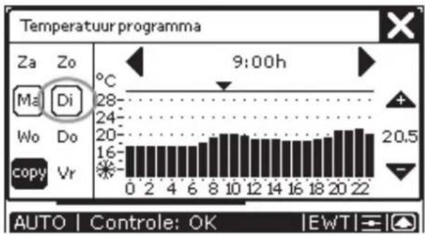 ZEHNDER ComfoControl Luxe - Temperatuurprogramma instellen - 8