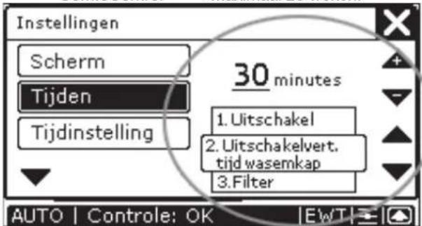 ZEHNDER ComfoControl Luxe - Tijdvertragingen instellen - 4