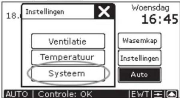 ZEHNDER ComfoControl Luxe - Scherm instellen - 2
