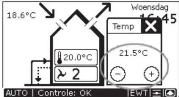 ZEHNDER ComfoControl Luxe - Comforttemperatuur instellen - 2