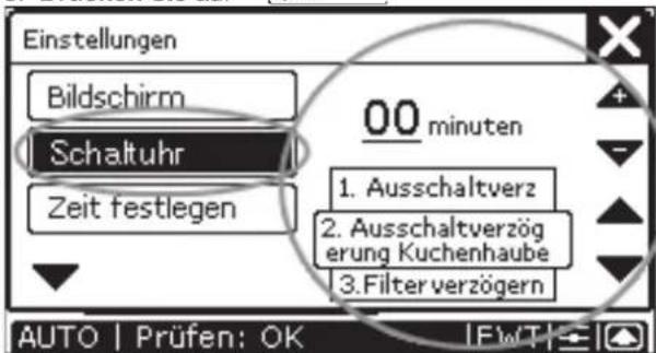 ZEHNDER ComfoControl Luxe - Zeitverzogierung einstellen - 3