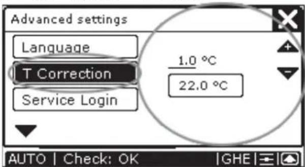 ZEHNDER ComfoControl Luxe - Temperature correction settings - 3
