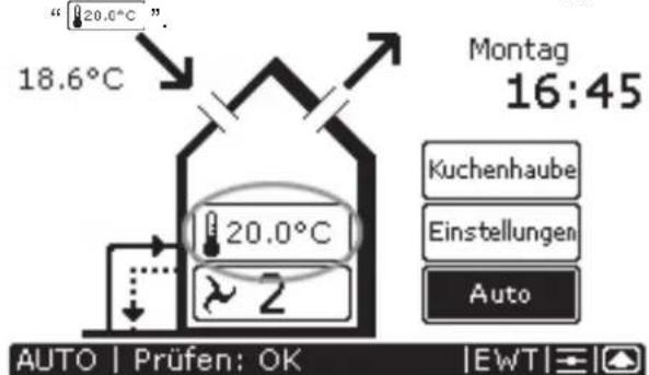 ZEHNDER ComfoControl Luxe - Komforttemperatur einstellen - 1