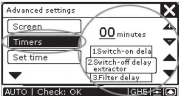 ZEHNDER ComfoControl Luxe - Time delay settings - 3