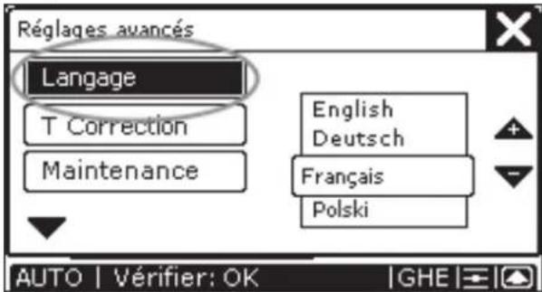 ZEHNDER ComfoControl Luxe - Réglage de langue - 3