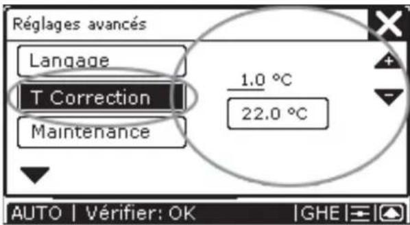 ZEHNDER ComfoControl Luxe - Réglage de correction de température - 3