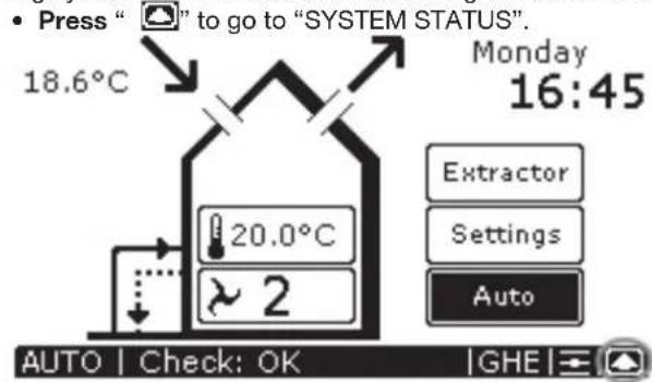 ZEHNDER ComfoControl Luxe - Information about ComfoControl status - 1
